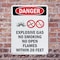 Signmission Explosive Gas No Smoking Danger Sign, Plastic, 10in W x 14in L, 2PK OS-2PACK-DS-P-1014-V-1209 - alternate 8